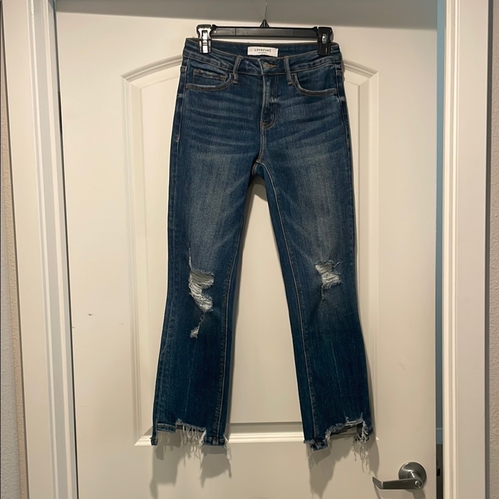 Cropped Vervet jeans with disrestressing